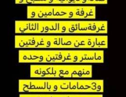  للإيجار قسيمة كاملة في منطقة المطلاع عبارة عن دورين الايجار 750 دينار 