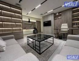  مكتب مأثث اثاث راقي وديكور جودة عاليه جاهز مجهز الإيجار 450 