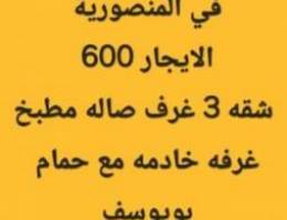  الايجار شقه كبيره المنصوريه قطعه 2 الايجار 600 